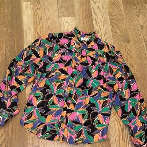 Meena Colorful Floral Button Down Shirt